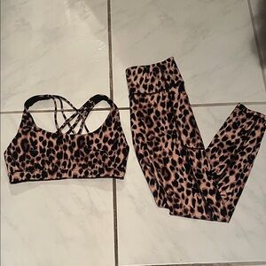 Victoria's Secret Leopard Print Workout Set